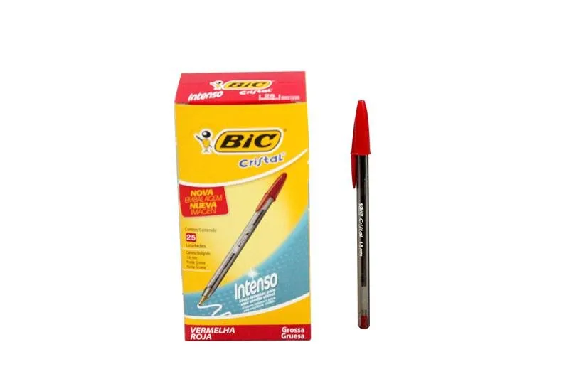 [32543785] CANETA BIC CRISTAL MEDIUM VERLMELHA 1.0mm (1x50)